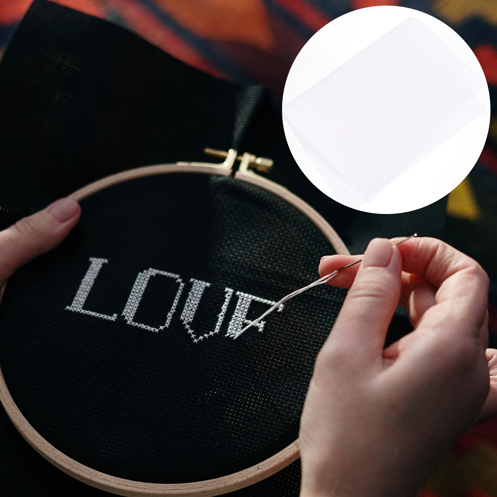 

2 pcs Cross Stitch Cloth 30X45Cm Cotton Embroidery Fabric White For Diy Crafts Decorative Sewing Bolster Pillow Curtain