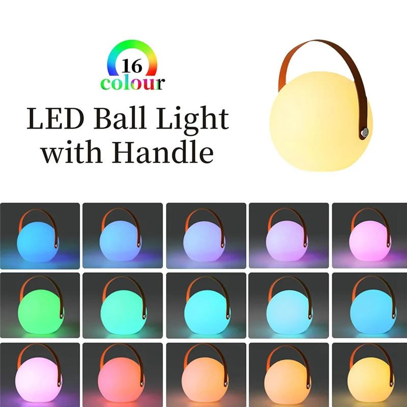 ABUG-Outdoor Dining Room Balcony Decoration LED Remote Control Portable Desk Lamp Bedroom Bedside Atmosphere Lighting