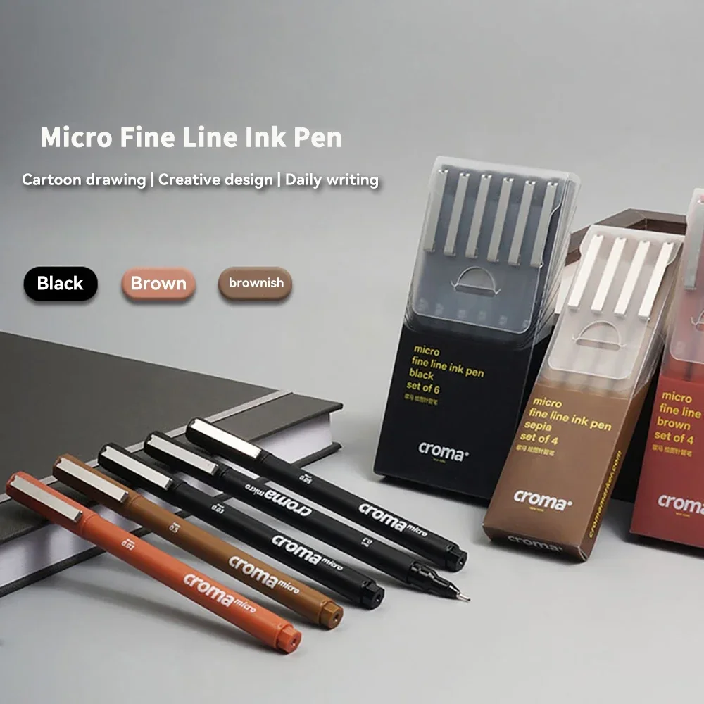 Art Manga Outlining Pen Pigment Liner Micron Pen Marker Set Hook Line Needle Pen Art Sketching Drawing Comic Design Supplies