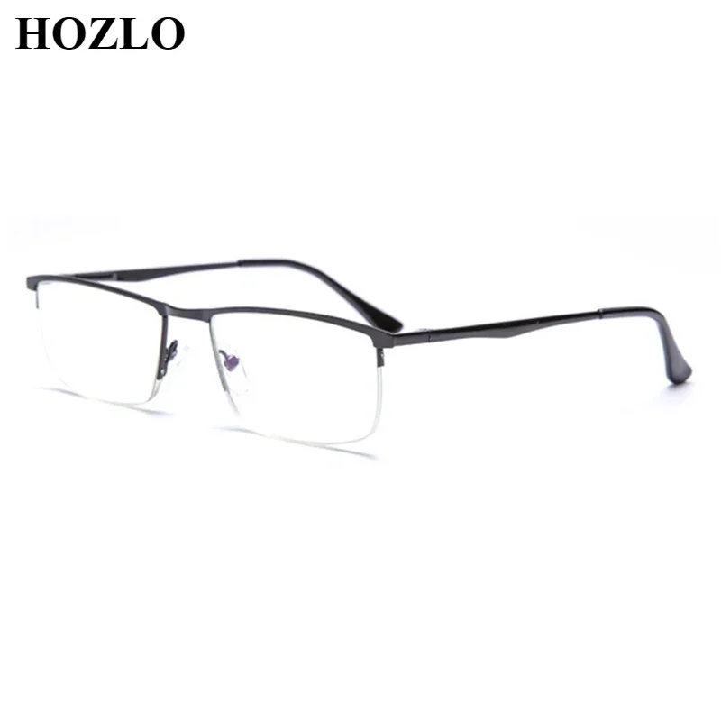 Unisex Rectangle Semi Rimless Metal Anti Blue Light Myopia Glasses Women Men Nearsighted Shortsighted Spectacles Custom Lens