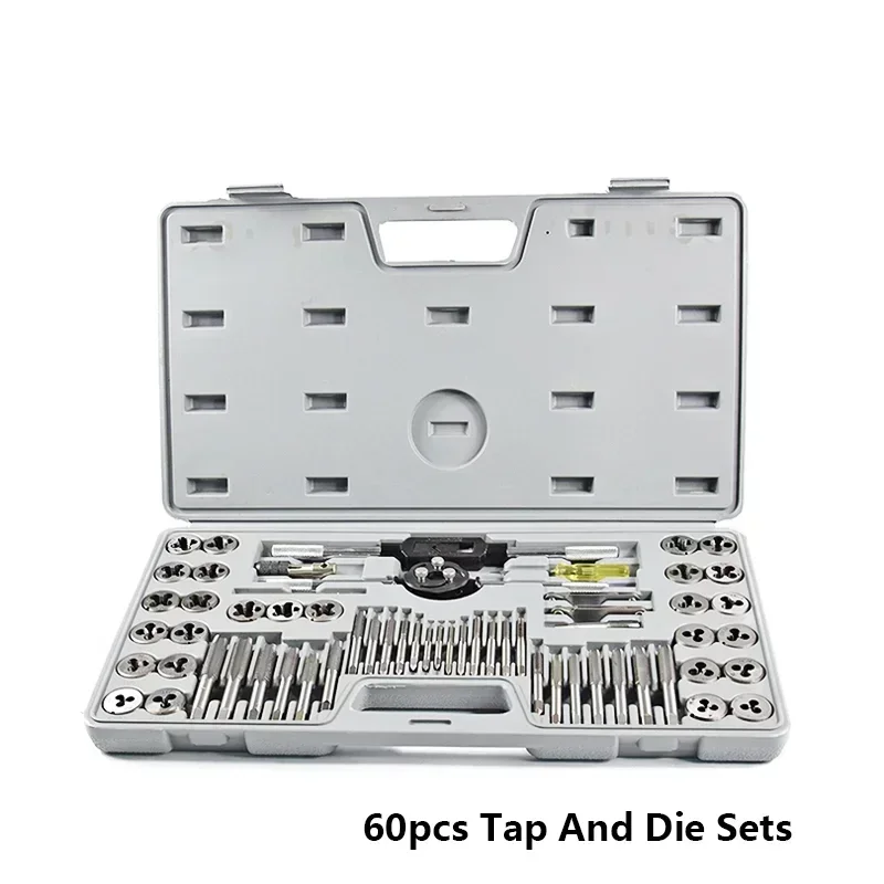 60pcs/lot Tap and Die Sets Metric Die for Metal Working Hand Tools Aggregate  Screw Tap Thread