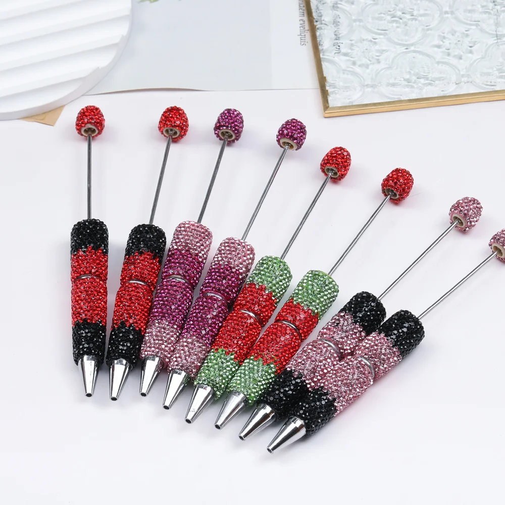 Cordial Design 10Pcs 16*150MM Rhinestone Plastic Pens/DIY Jewelry/Hand Made/Beaded Pen Accessories/Beadable Pen Findings #17919