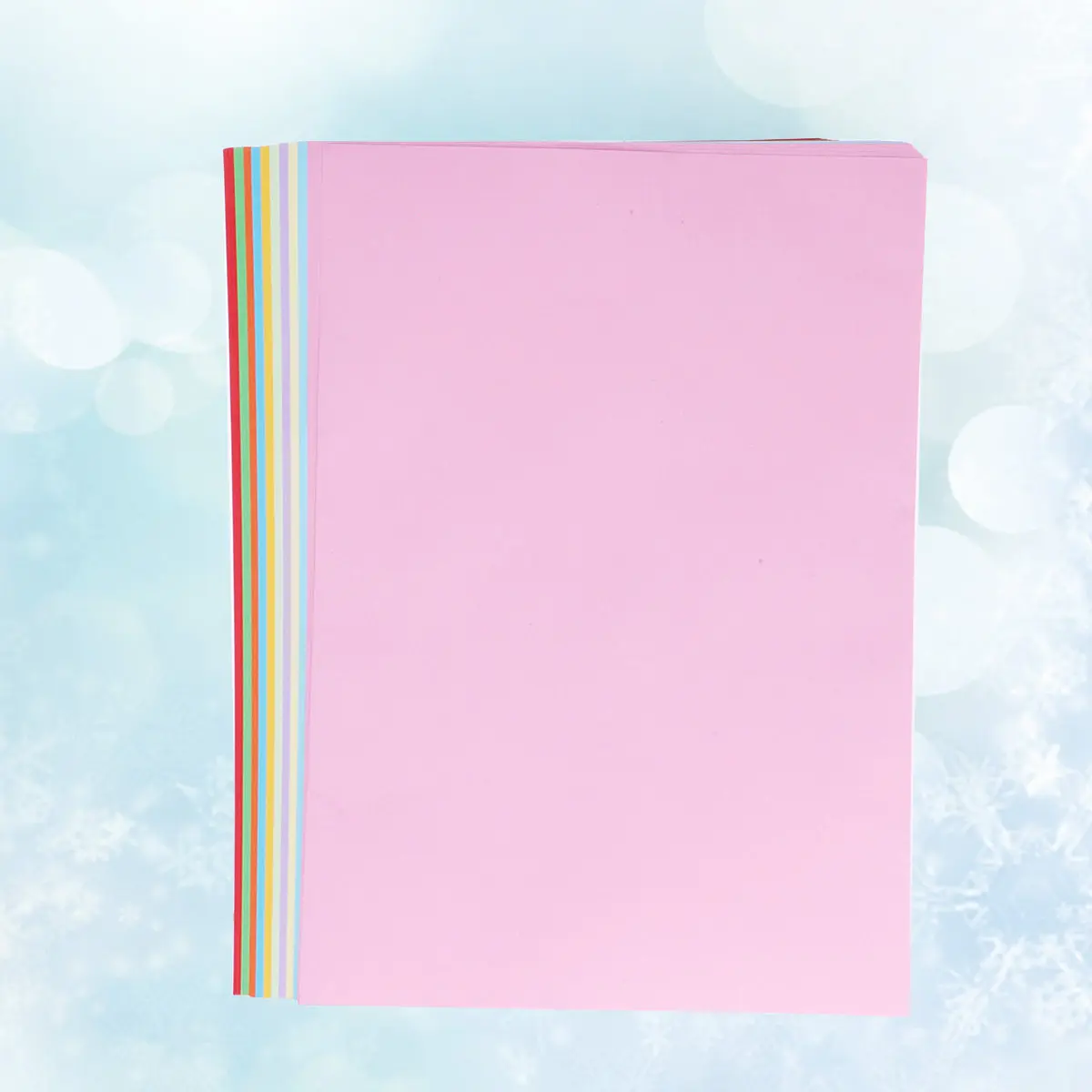 100Pcs Construction Paper Colorful Folding Sheets Eco Friendly Safe Art Supplies for Crafting Stationery Home Decor
