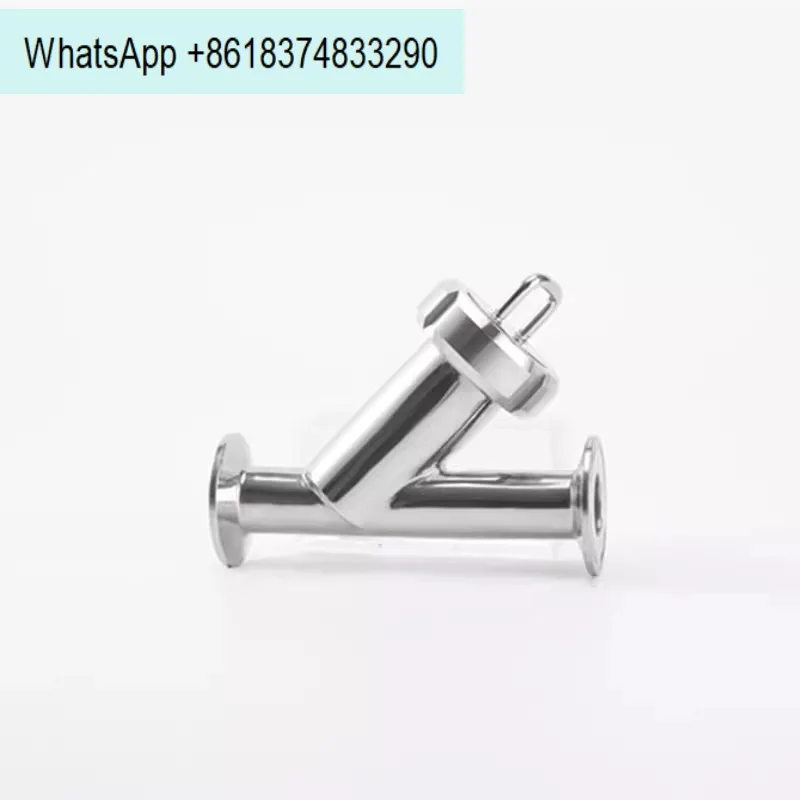 Quick-install Y-type filter, sanitary grade 304 diagonal clamp chuck, quick-opening flange welding pipe