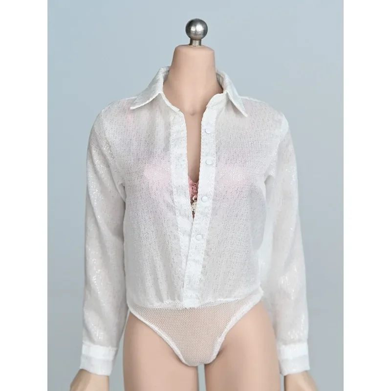 1/6 스케일 여성 군인 경량 반투명 셔츠 점프 슈트 의류 12 인치 액션 피규어 PH TBL 바디