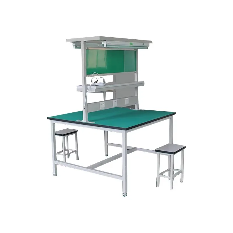 Leenol Assembly Line Inspection Work Table Adjustable ESD Wooden Workbench