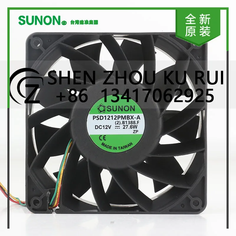 

Sunon 5 В 24 В 48 В постоянного тока 12 В 27,6 Вт AC EC 12038 120x120x38 мм 12 см Шасси с большим объемом воздуха Жестокий четырехпроводной охлаждающий вентилятор PSD1212PMBX-A