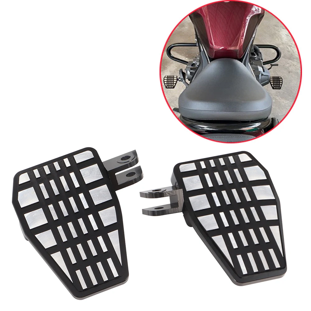 Motorcycle Aluminum Front Driver Footrests Foot Pegs Wide Pedals For 2021-2023 Honda Rebel 1100 CMX1100