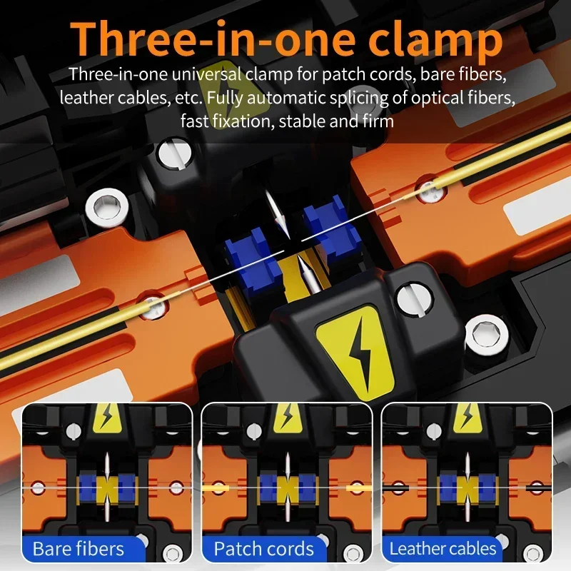 GYUANGYAN M5  Portable optical fiber cable welding machine Built-in optic power meter visual fault locator FTTH Fusion Splicer