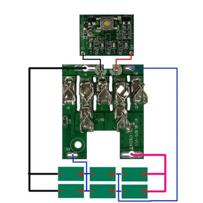 Obudowa baterii Case zestaw z wskaźnik zasilania LED dla Makita 10.8V 12V BL1015 BL1020 BL1041 bateria litowa akcesoria