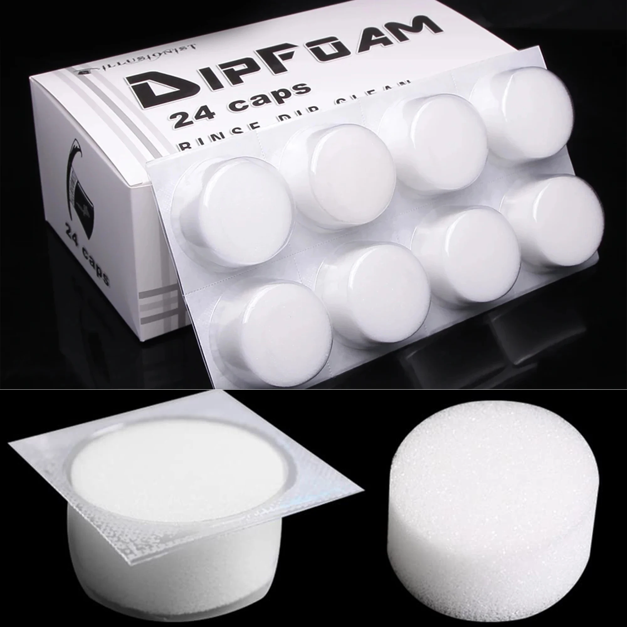 48/24/12/3pcs Disposable Tattoo Dip Foam Sterilize Sponge Dip Cup for Tattoo Needle Dip Foam Cleaning Cup Tattoo Accessories