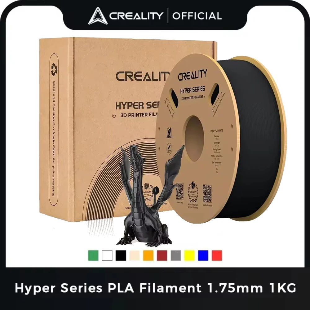 

Creality Hyper Series PLA Filament Multiple Colors 1.75mm 1KG 30-600mm/s High Speed High Precision Printing 3D Printer Materials