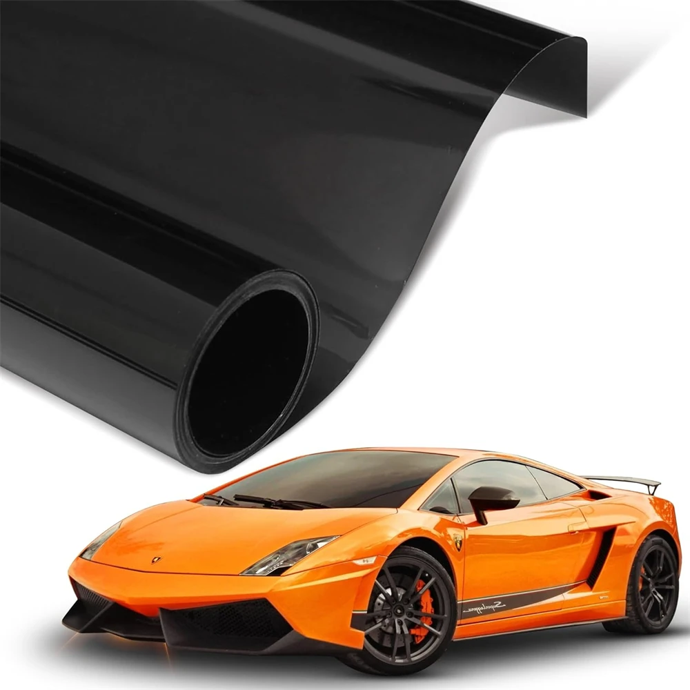 Car Window Tinted Film 75cm×3m Solar Protection Privacy Window Tanning Film Car Shading Dark Glass Window Foils with Tools