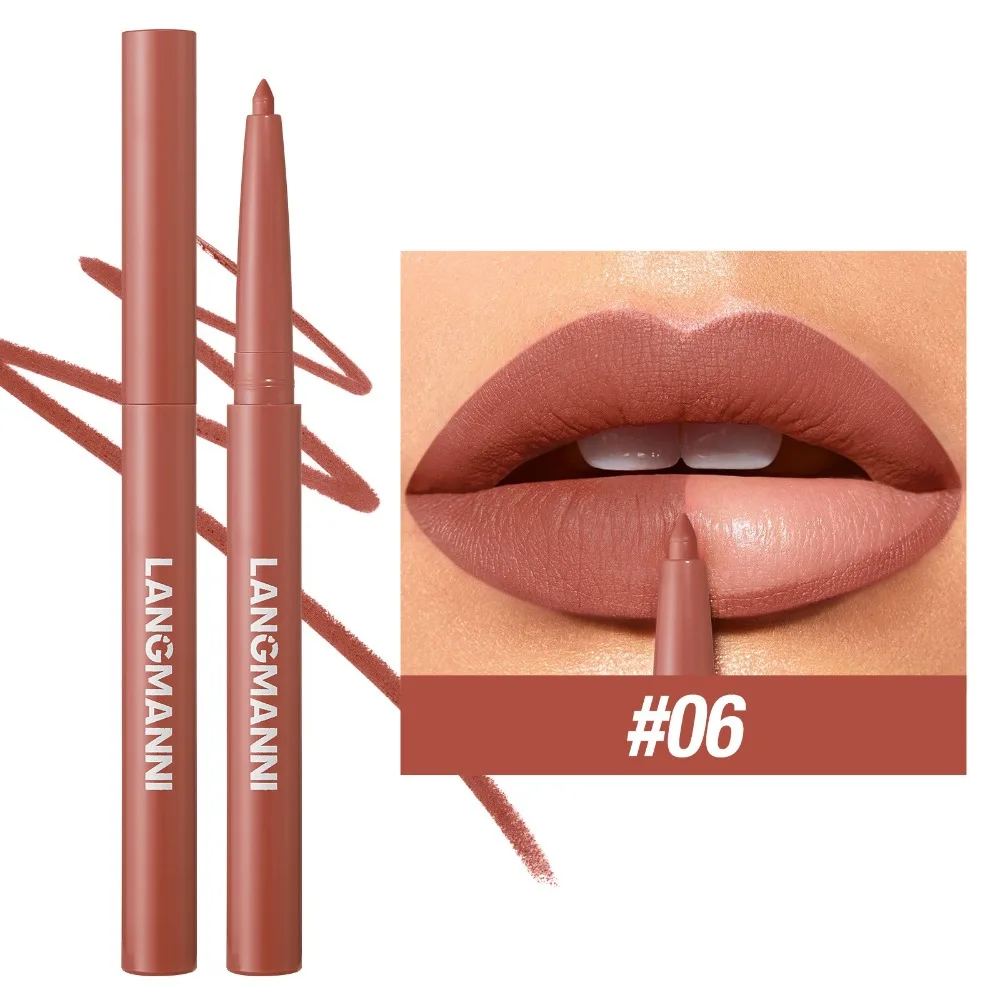 Lápiz Delineador de labios mate, 12 colores, contorno Natural, lápiz de contorno de labios de larga duración, maquillaje de labios, cosméticos, terciopelo Sexy