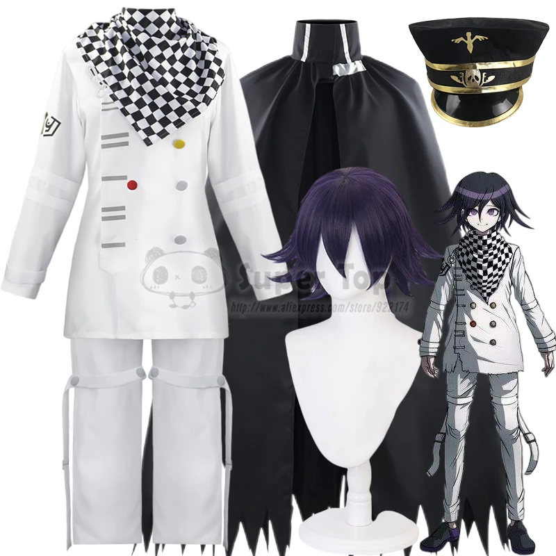 Аниме Danganronpa V3: Killing Harmony President Ouma Kokichi Косплей Костюм Белый топ и брюки Комплект Мужской костюм на Хэллоуин