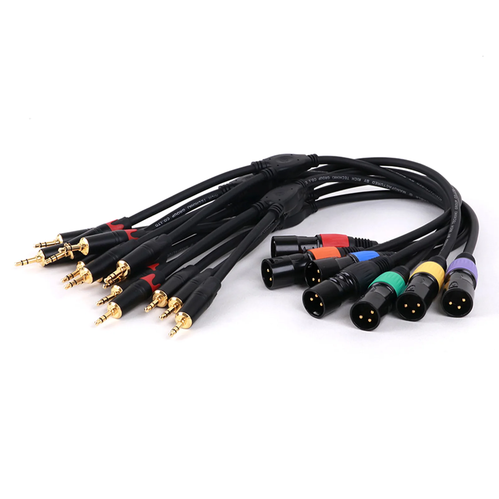 0.3M 0.5M 3Pin XLR Female/Male to Dual 3.5mm 1/8inch Stereo Male Jack Y-Splitter Microphone Cable For Mixer Speakers Amplifiers