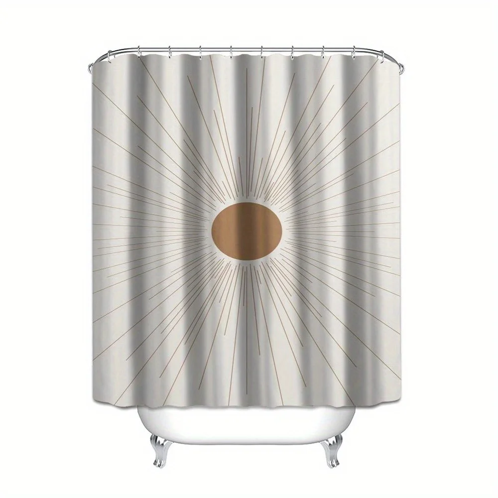 

1 шт., зимняя занавеска для ванной комнаты Sunline, полиэстеровая занавеска для душа с цифровым принтом, занавеска для перегородки ванной комнаты без отверстий