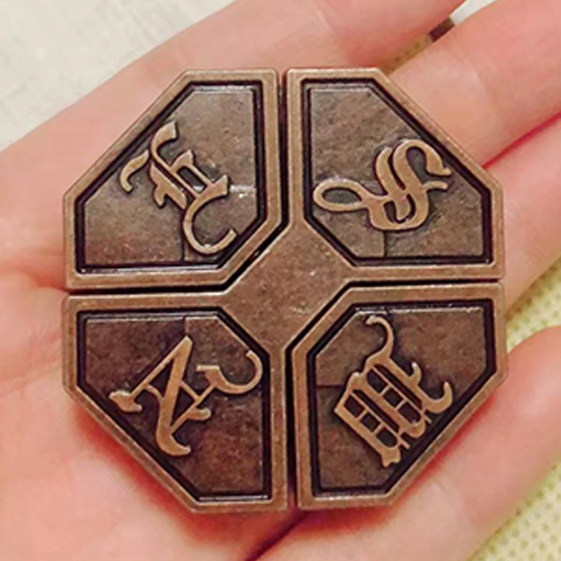 Bagua Lock Puzzle Disentanglement Brain Teaser Metall Lernspielzeug für Kinder Teenager IQ Test Mind Challenging Games