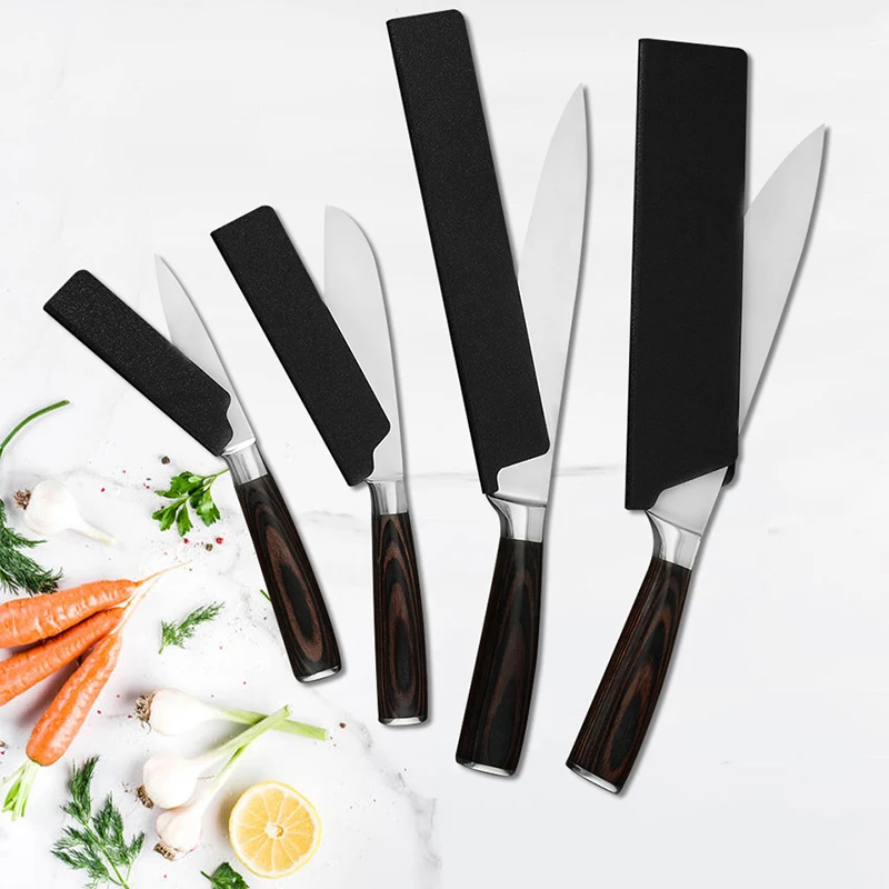 Schwarzer Kunststoff-Küchenmesser-Klingenschutz für 8,9–25,4 cm große Messerhüllen, umweltfreundliches Material, neu, hochwertig, praktisch