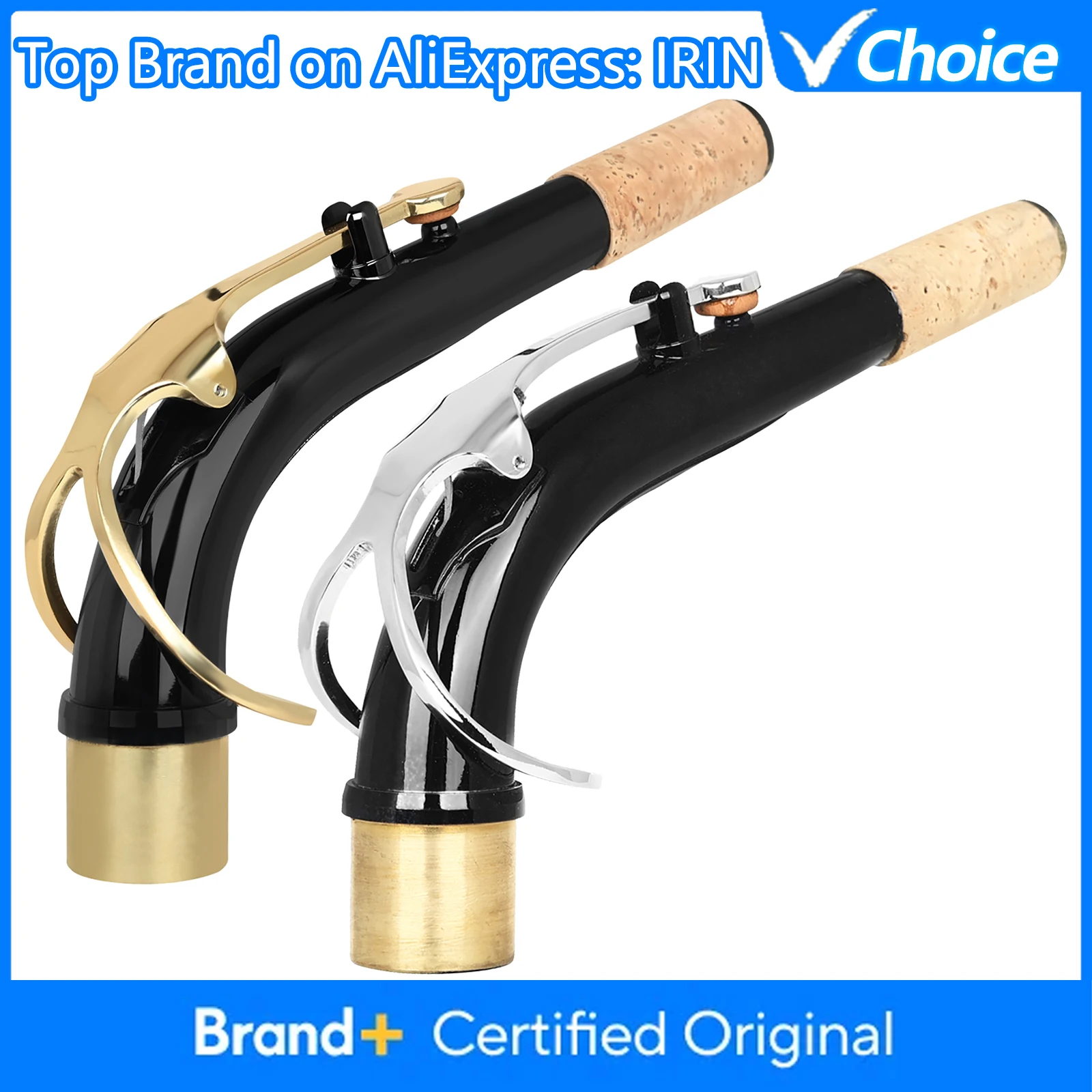 IRIN Saxophone Neck Brass Bend Neck Alto Sax Replacement Part Connector High Quality Saxophone Musical Instrument Accessories
