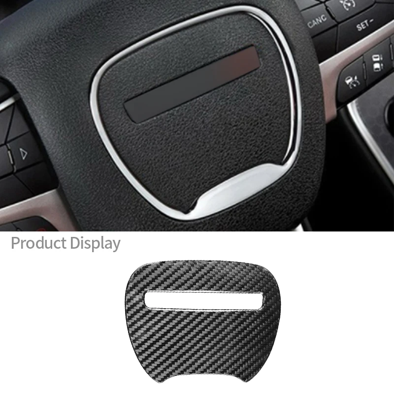 For Dodge Charger Challenger 2015 Real Carbon Fiber Auto Steering Wheel Core Central Position Trim Cover Interior Accessories