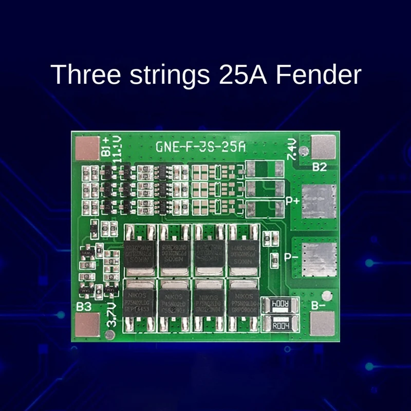 1 PCS Protection Board BMS Lithium Battery Charger 3S 25A With Power Battery Enhance PCB Protection Board