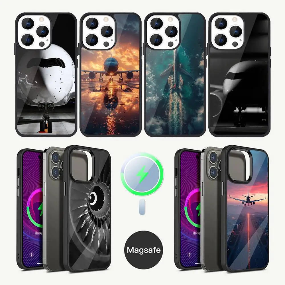 

Airplane Plane Phone Case For iPhone 17,16,15,14,13,12,11,Plus,Pro,Max Mini Magsafe Magnetic Wireless Charging