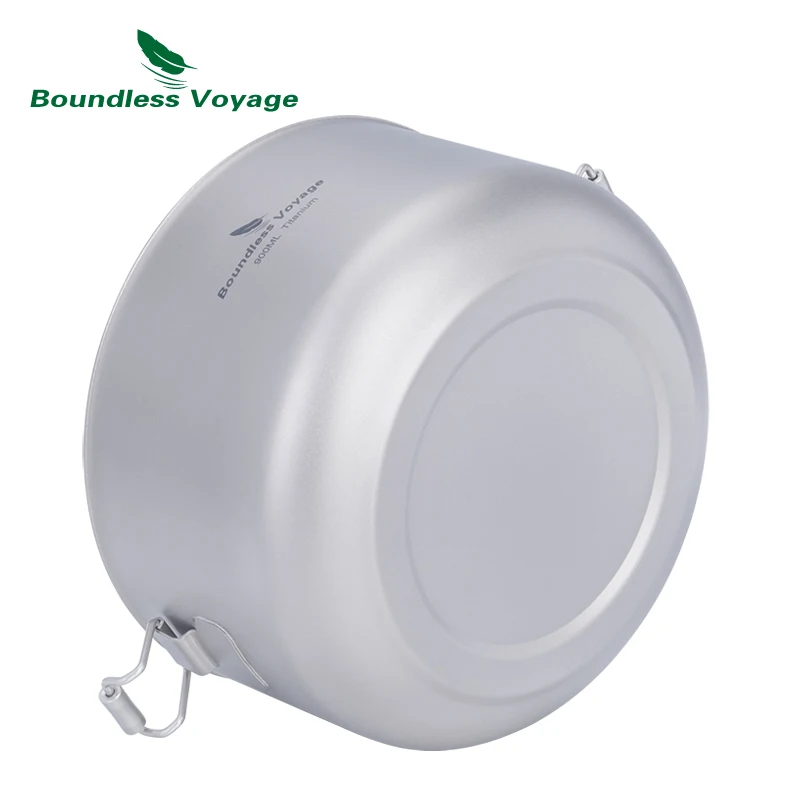 Boundless Voyage Separado Multi-layer Bowl, Lancheira de titânio ao ar livre, Dupla camada, Saladeira sem revestimento, Louça, Ti1095T