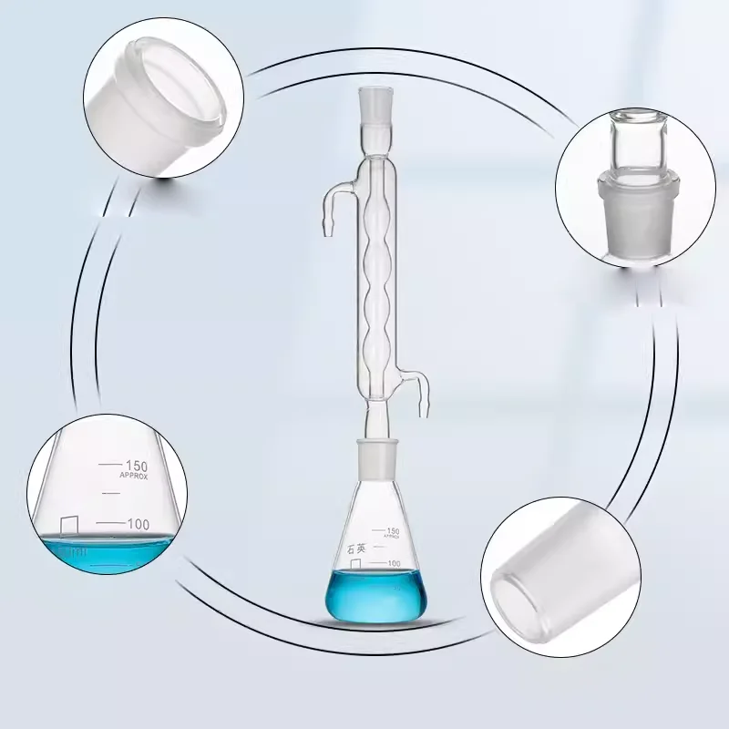 Glass quartz spherical condensation reflux device dichromate method tester COD reflux condenser device