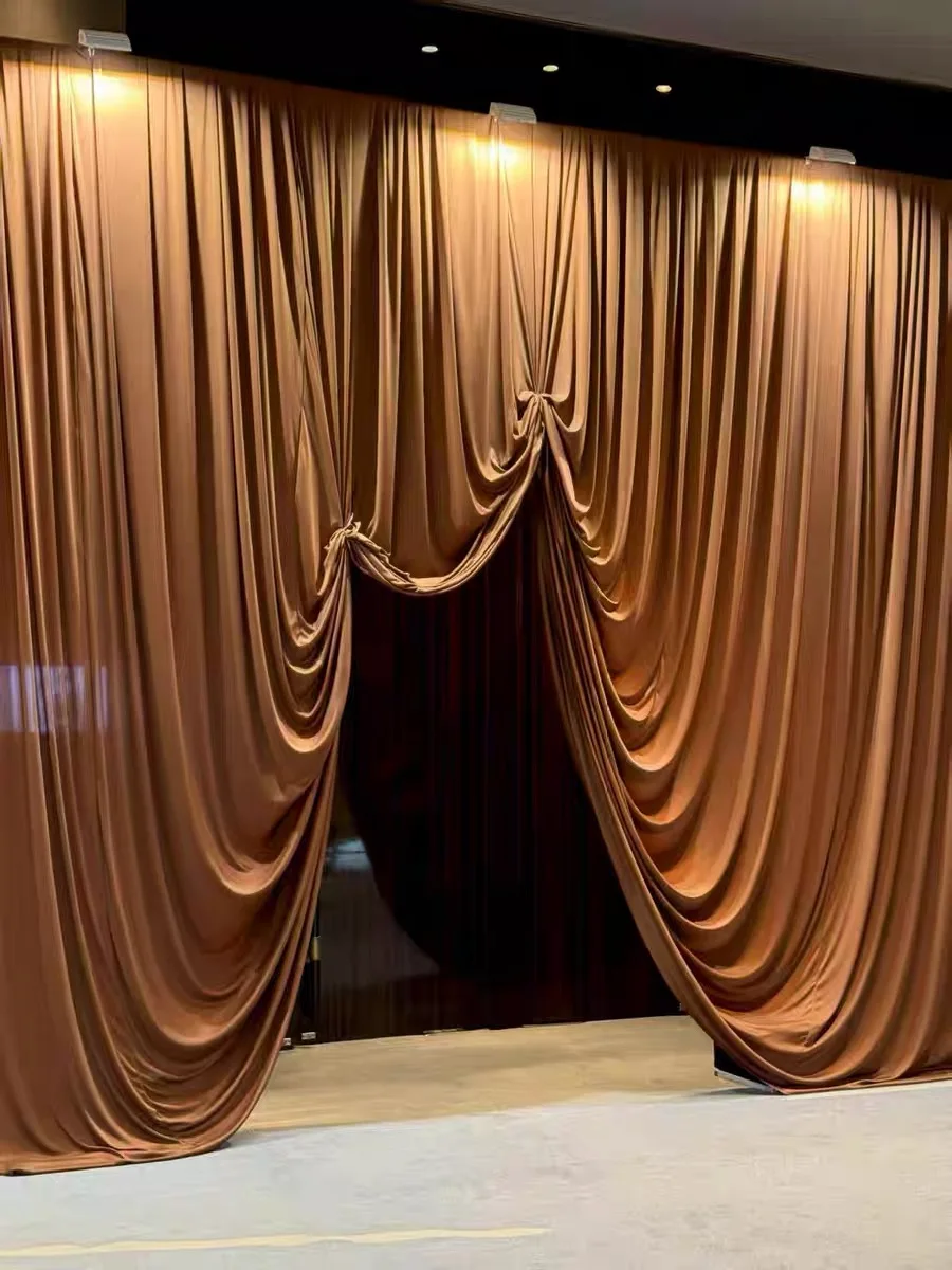 

Свадебный фон без морщин на заказ, занавеска для сцены, фотобудка, толстая лайкра, матовая драпировка, вечерние украшения для церкви