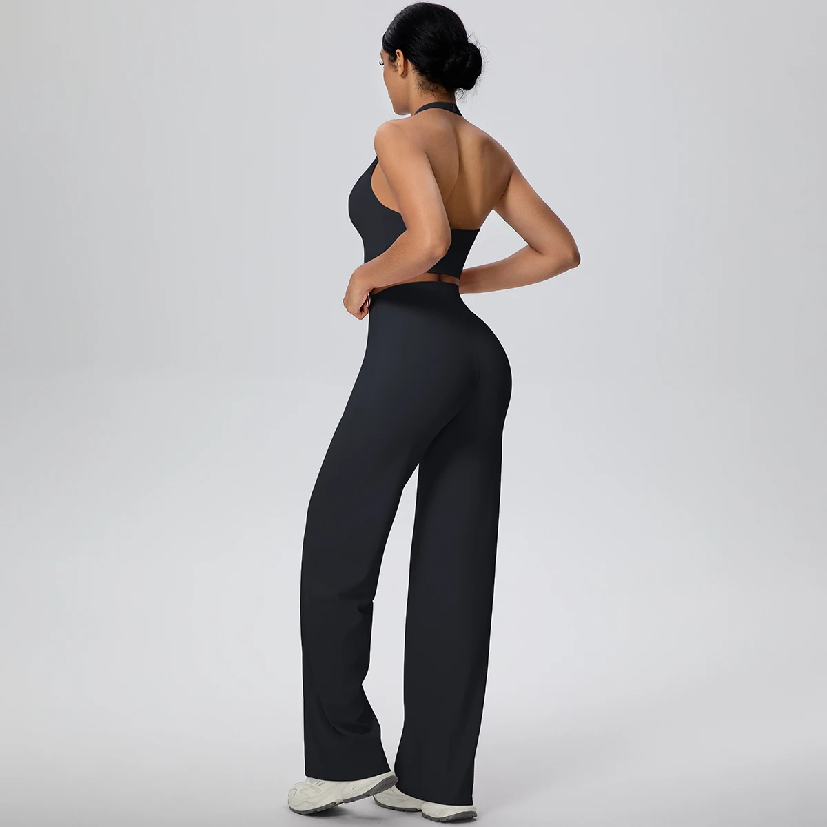 2-teiliges Damen Yoga-Set: Rückenfreier Neckholder-BH und Hose – Sommerliches, atmungsaktives Sport- und Lauf-Workout-Top – Top-Seller – Detail 16