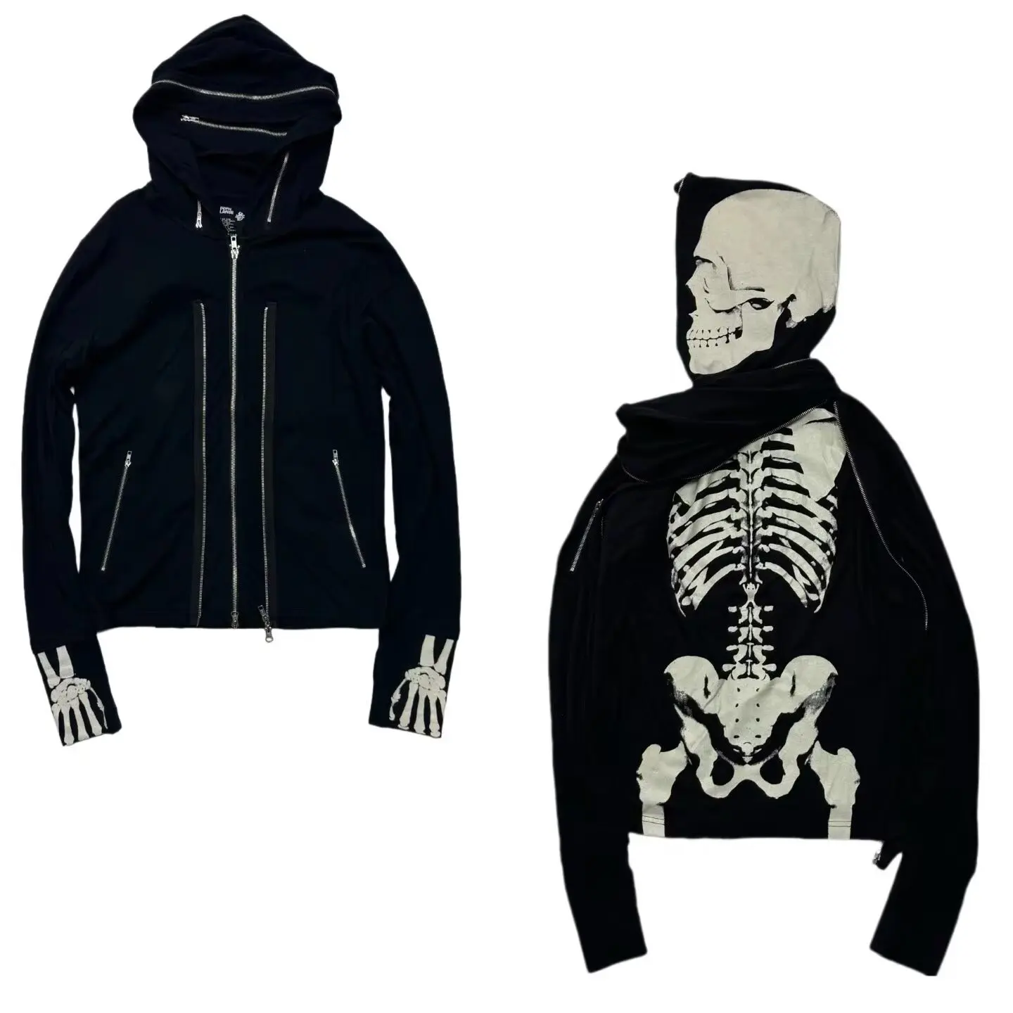 Autumn Winter American Vintage Print Hooded Sweatshirt Men Y2K Gothic Hot Girl Jacket Streewear Subculture Retro Tops New
