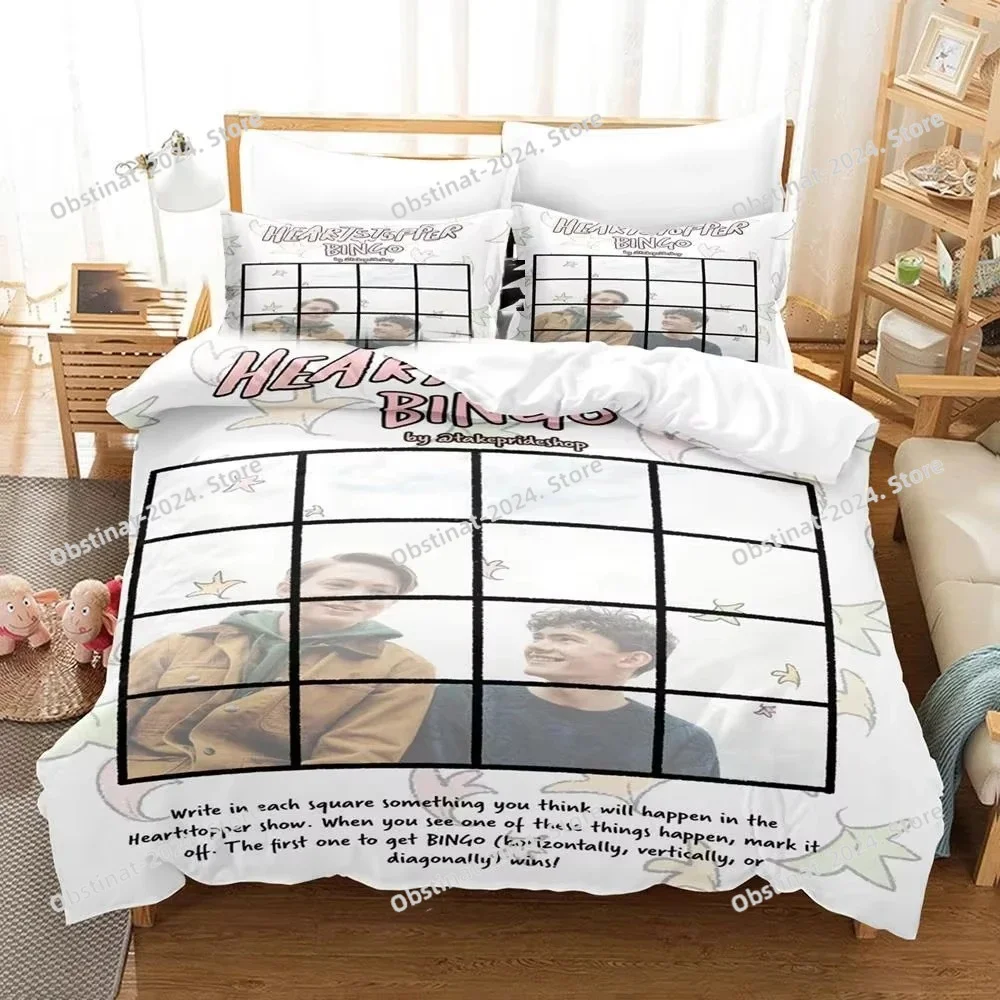 

3D Heartstopper Bedding Set Printed Duvet Cover Pillowcase Single Double Style Queen King Size Sets Home Textile