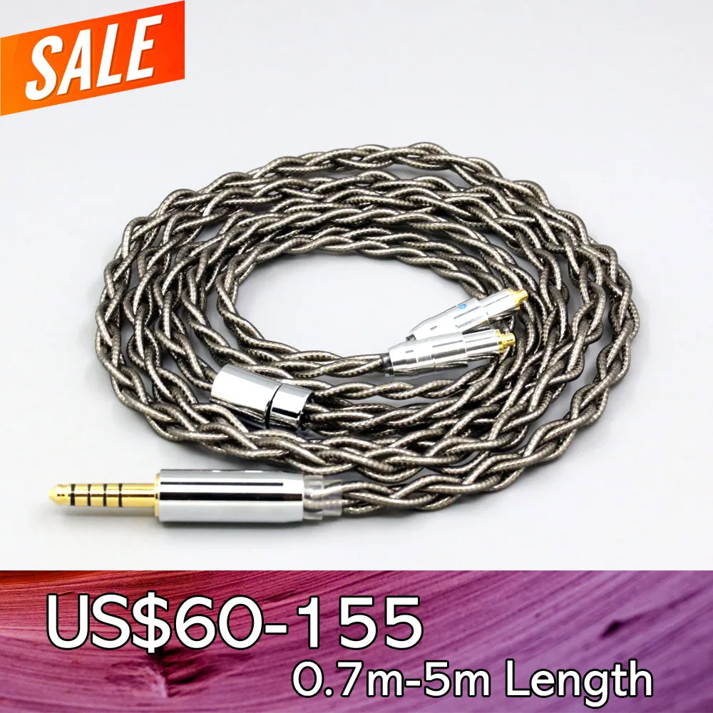 

99% Pure Silver Palladium + Graphene Gold Earphone Shielding Cable For Shure SRH1540 SRH1840 SRH1440 4 core Headphone LN008209