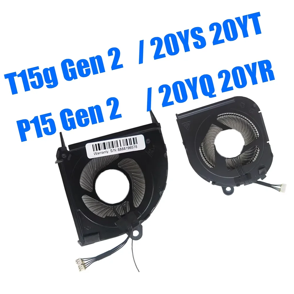 

For Lenovo For ThinkPad T15g Gen 2 20YS 20YT P15 Gen 2 20YQ 20YR ND6CC00-20J20 ND7CC00-20J21 For Delta Manufacturers Laptop Fan