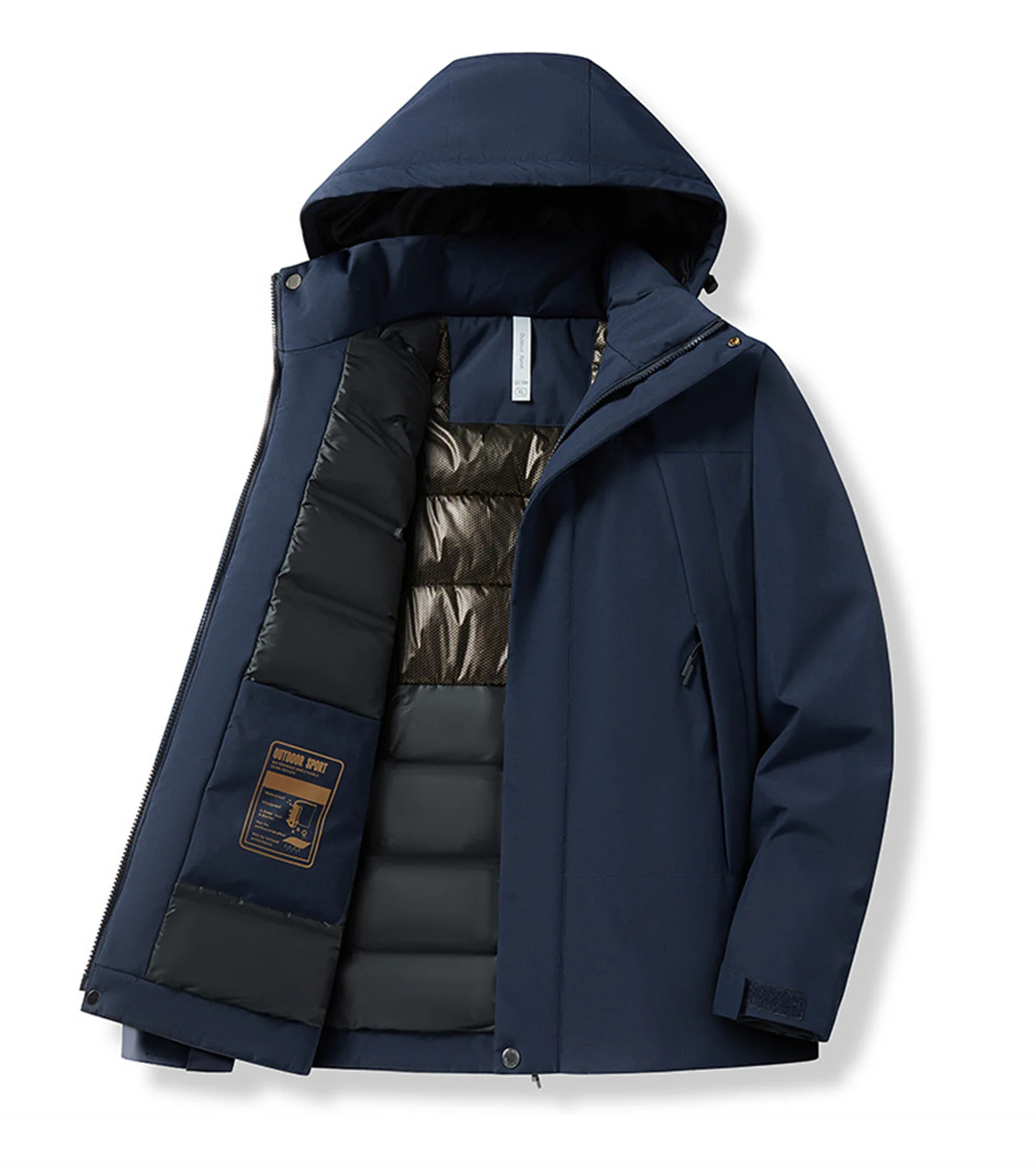Winter Graphene Heating Hiking Jacket Windbreaker Men Women's Hooded Parka Top Outdoor Windproof Waterproof Mountaineering Coat