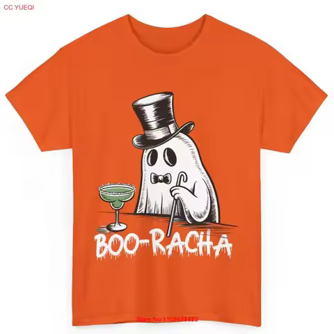 Halloween Boo Racha Ghost Funny Costume Cotton T Shirt vintage Washed Stretched Casual Breathable Stylish fashion Unisex