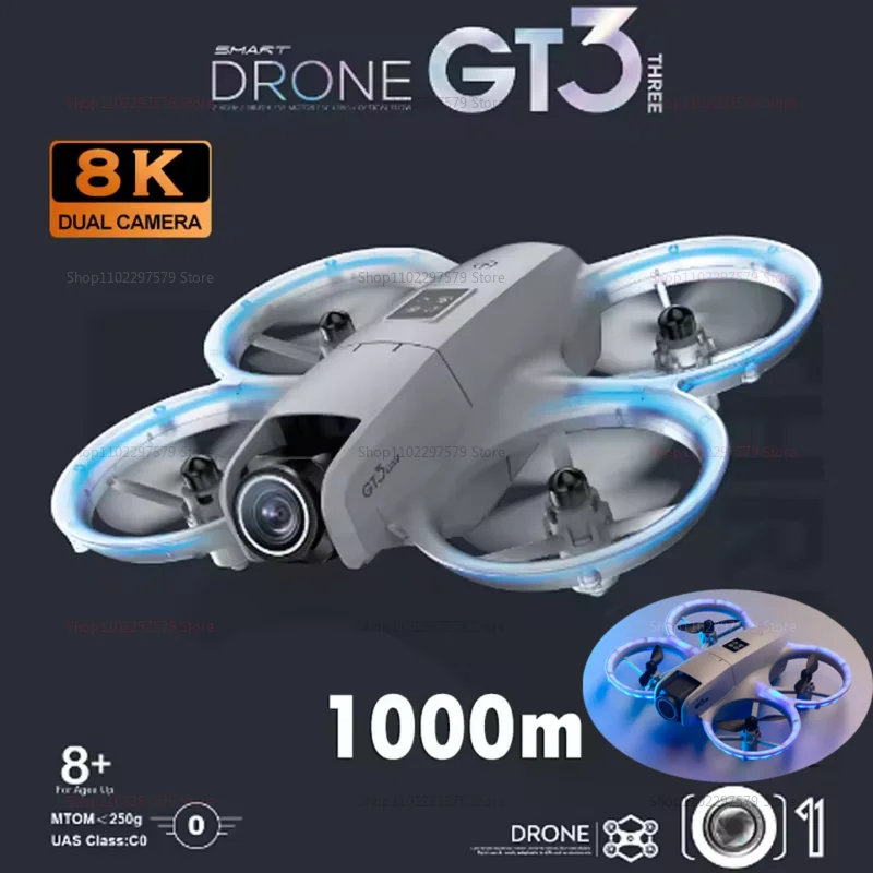 GT3 طائرة بدون طيار FPV RC 8K 5G GPS المهنية HD التصوير الجوي طائرات التحكم عن بعد HD كاميرا مزدوجة كوادكوبتر لعبة طائرات بدون طيار هدية جديدة