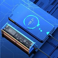 DIY 22.5W Battery Charger Case Transparent PD Power Bank Storage Box For 8PCS 18650 Polymer 20000mAh Battery Fast Charging Box