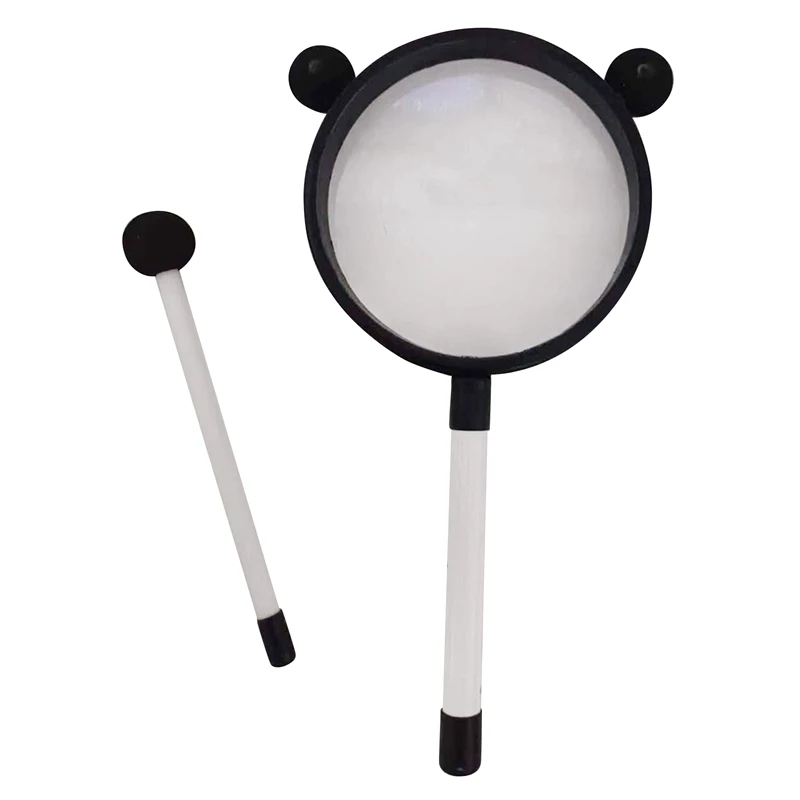 Orff Instruments Lollipop Drums Cartoon Cute 6 Inch Dance Props Percussion Instruments Hand Drum Preschool Education Toy