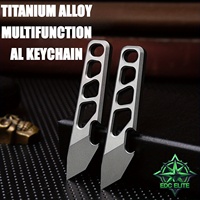 Titanium alloy mini crowbar, bottle opener, keychain pendant, multi-functional express delivery EDC gadget
