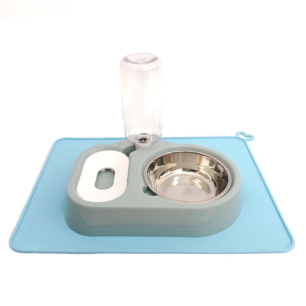 

Bowls Pet Automatic Drinking Water Machine Dog Food Cat Feeder Stainless Steel Blue