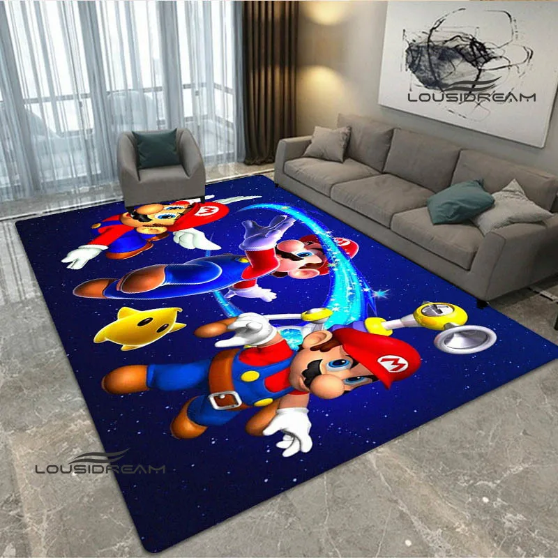 3D Cartoon M-Mario-Bros Print carpets non-slip carpet yoga cushion area carpet outdoor carpet cute rug floor mats Birthday Gift