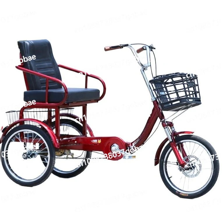 

Human tricycle pedaling adult transportation self-pedaling bicycle