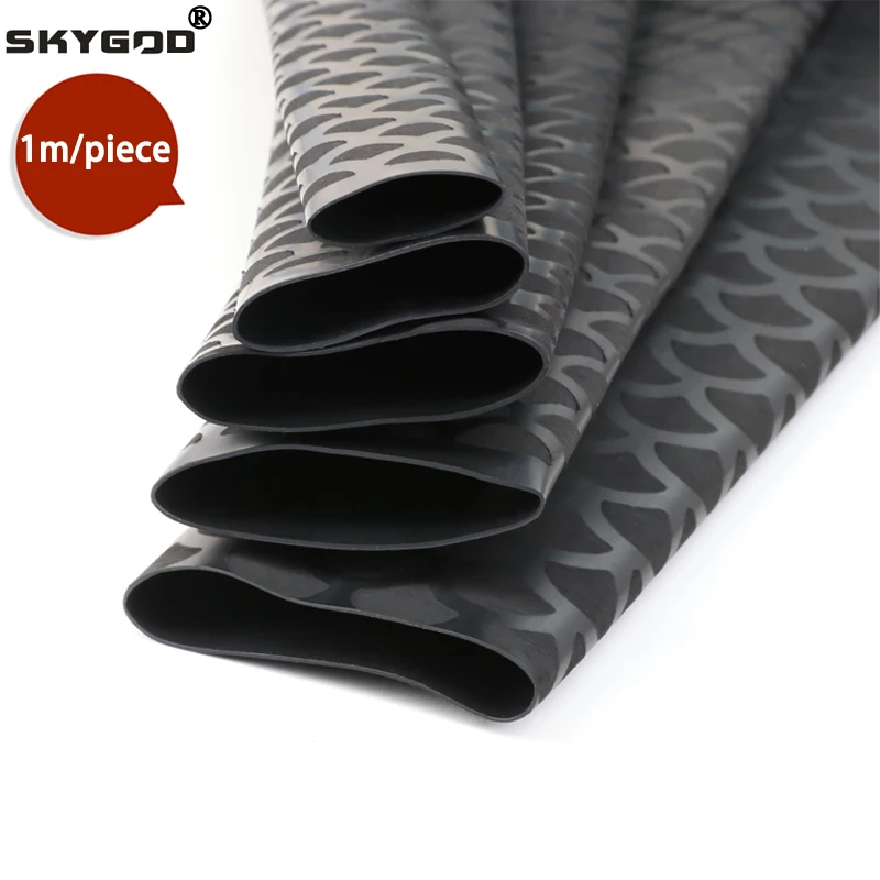 

1~10pcs New Non Slip Heat Shrink Tube Black ID 15~45mm Waterproof Cover Bicycle Handle Protector Anti Skid Fishing Rod Wrap