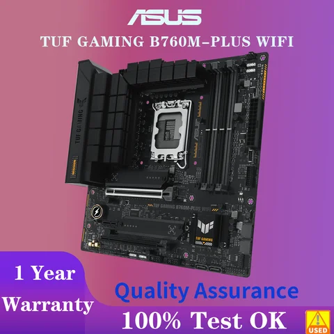 ASUS TUF GAMING B760M-PLUS WIFI 마더보드 소켓 LGA1700 CPU DDR5 7200+(OC) MHz 메모리 칩셋 B760 mATX 메인보드