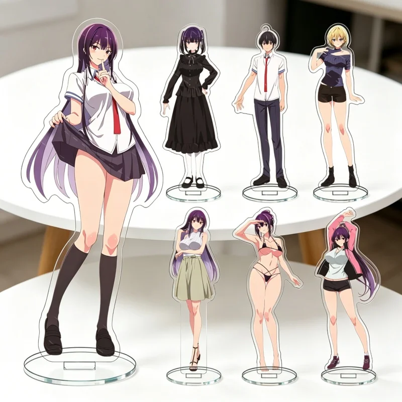Anime Please Put Them On, Takamine-san keychain Acrylic Stand Model Cosplay Characters Ornament Accessories Good Gifts 15CM