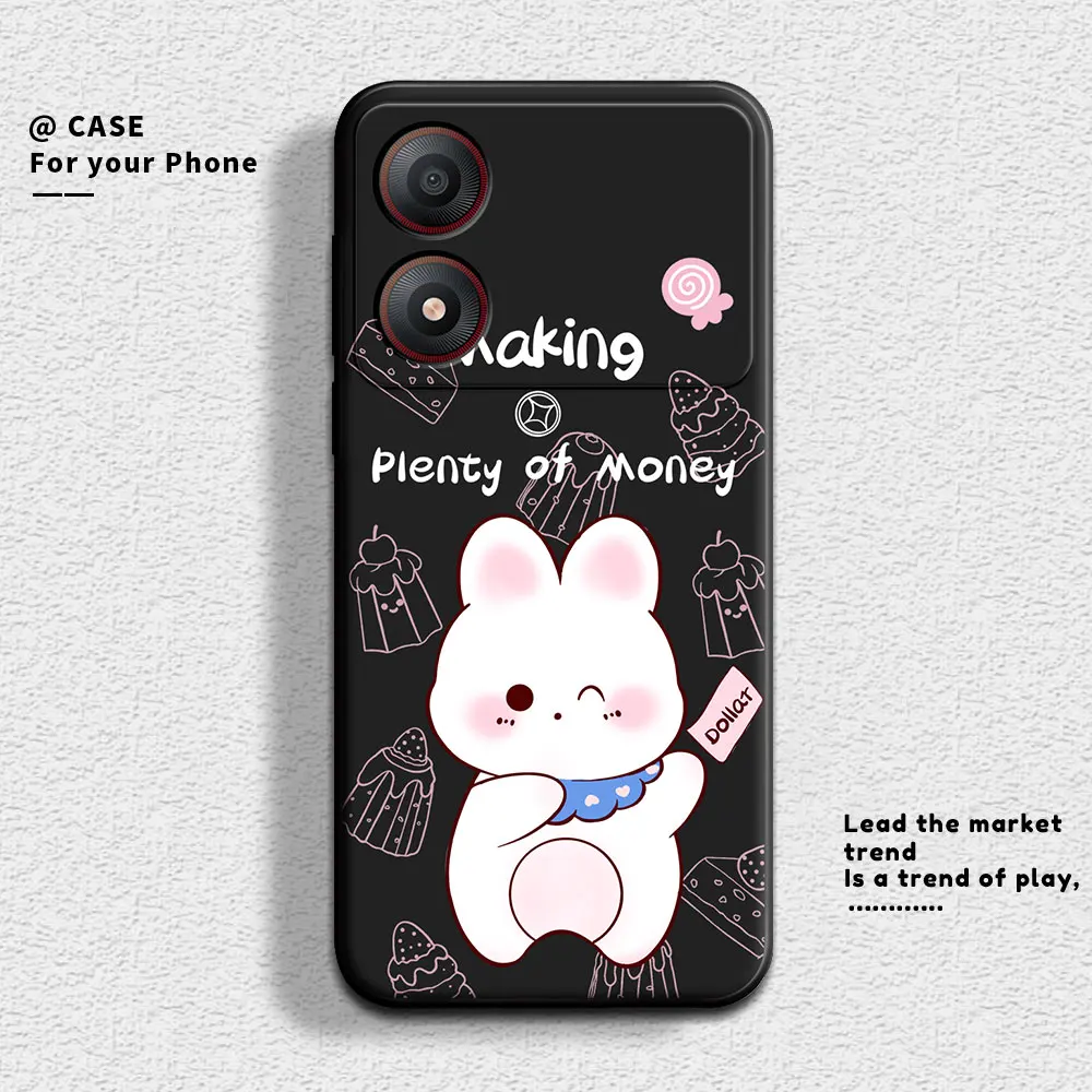 For ZTE Blade A34 A54 4G Case Cute Panda Soft Silicone Couple Phone Case For ZTE Blade A54 4G Protect Shockproof Cartoon Cover