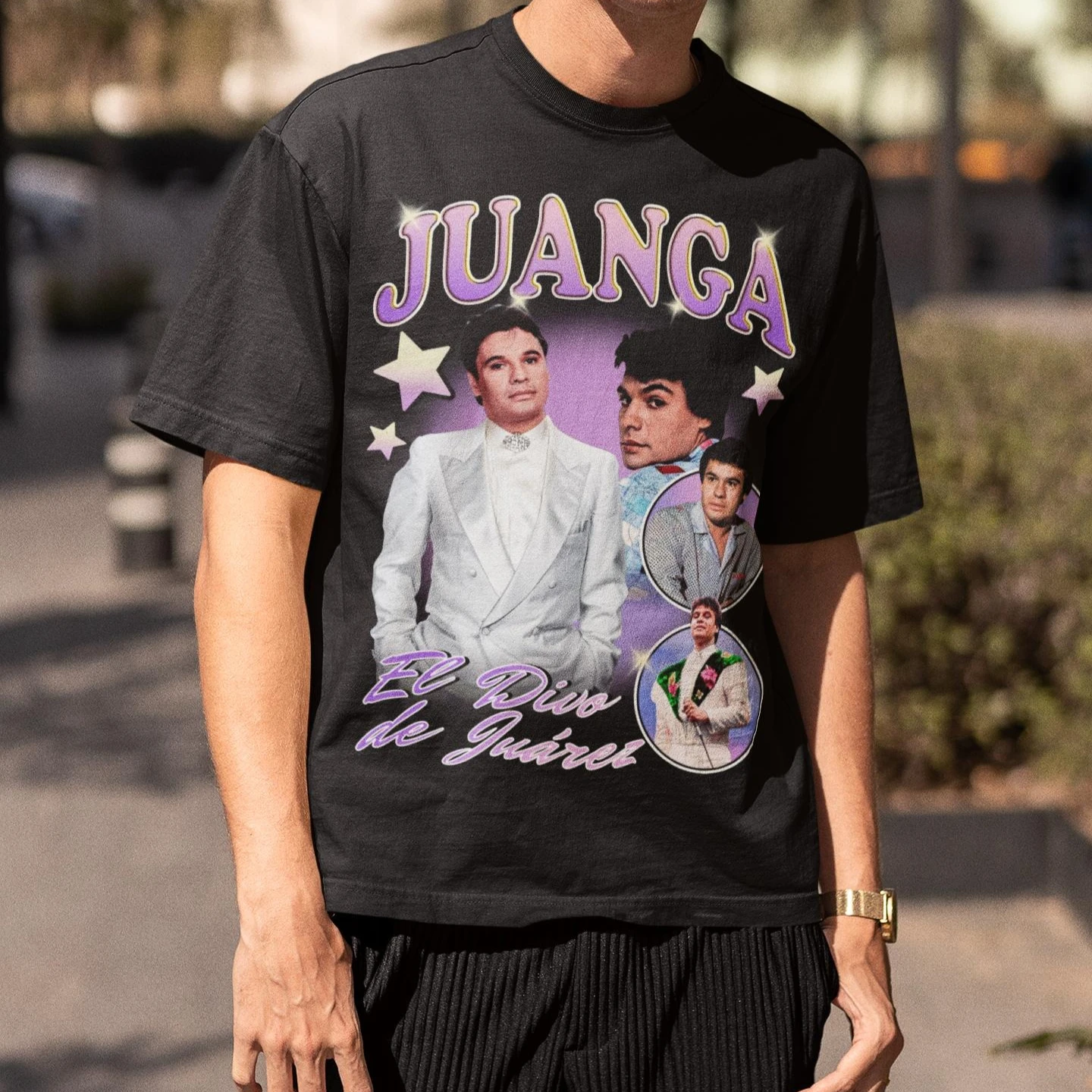 Camiseta Vintage para hombre con estampado gráfico de Juan Gabriel, moda Harajuku, cómoda camiseta de manga corta con cuello redondo, Top Unseix