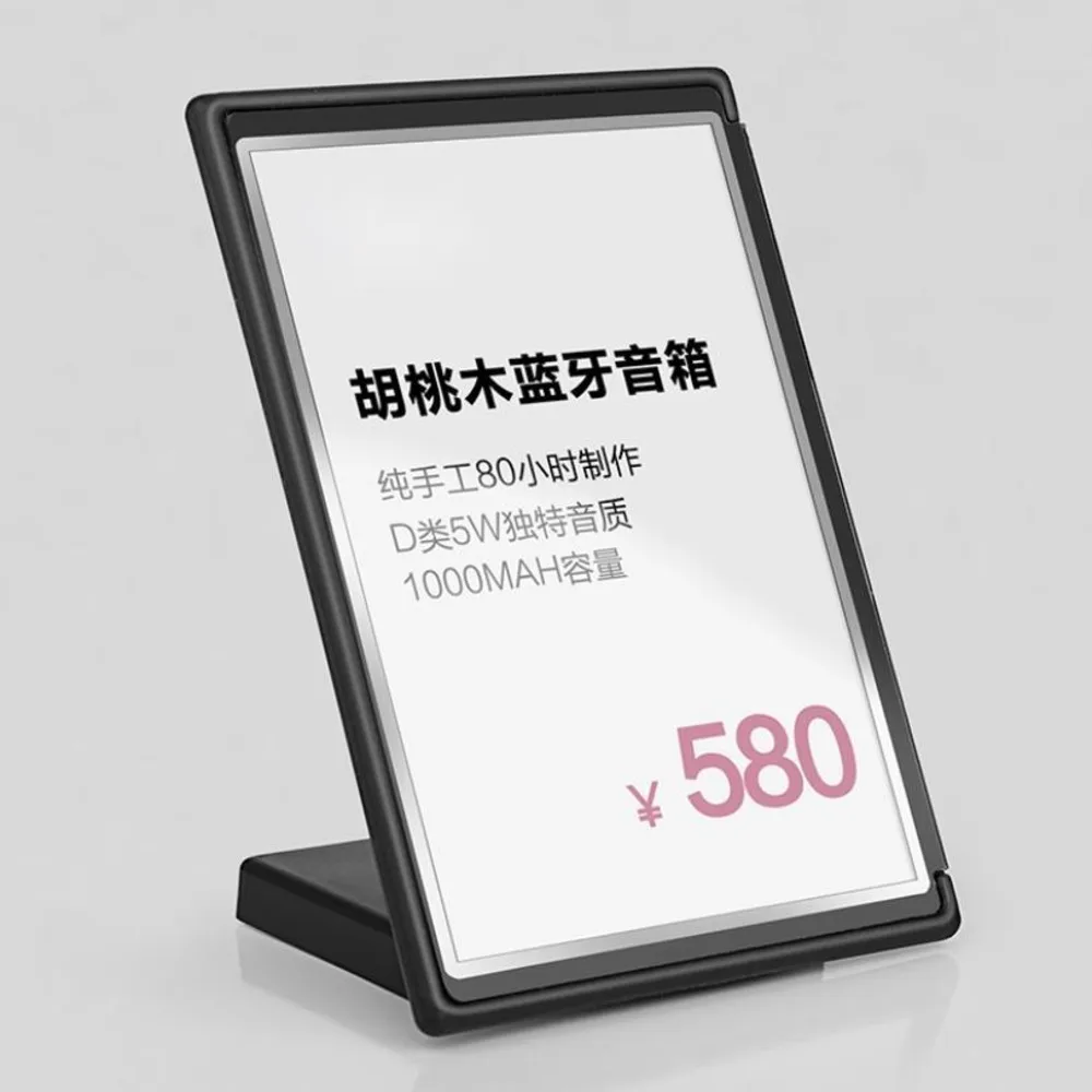 1 قطعة أبيض أسود أكريليك علامة السعر الإطار متجر تجميل الشاي النبيذ شارة السعر تسمية المنتج شارة السعر عرض حامل #2